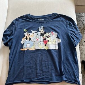 Disney Navy Blue Character cropped T-Shirt